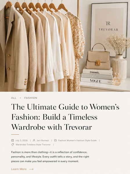 The Ultimate Guide to Women’s Fashion: Build a Timeless Wardrobe with Trevorar