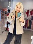 Manteau court chaud oversize  