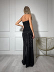 Black Shimmer Evening Gown