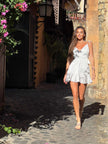Satin Wrap Mini Dress