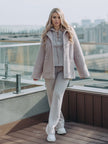 Manteau court chaud oversize  