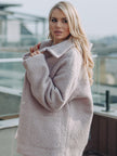 Manteau court chaud oversize  