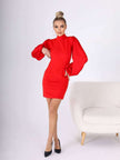 Mock Neck Mini Dress