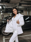 Manteau court chaud oversize  